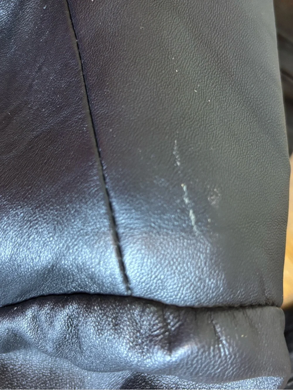 Mossimo Vintage Leather Blazer Jacket, Black, XL, puff sleeve, Y2K